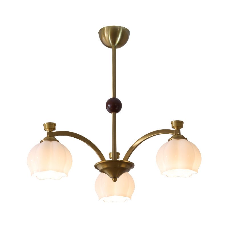 Alshaarae Traditioneller Premium-Bogen-Kronleuchter aus Holz und Glas-Letslighting