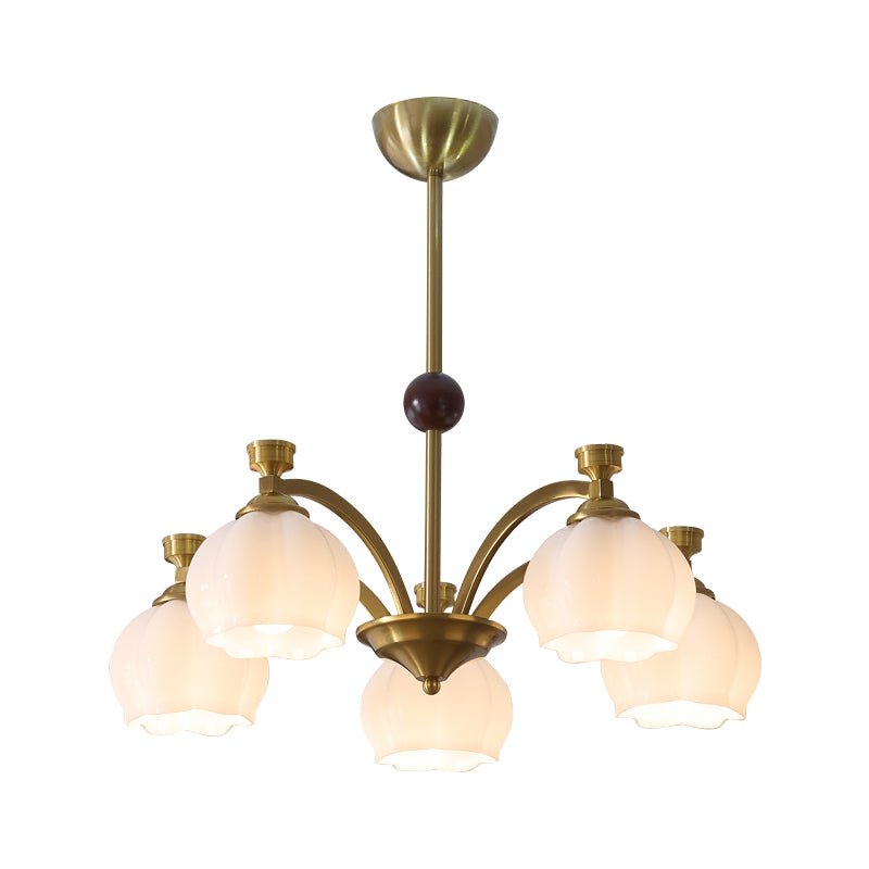 Alshaarae Traditioneller Premium-Bogen-Kronleuchter aus Holz und Glas-Letslighting