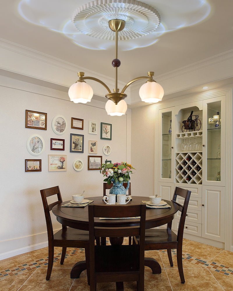 Alshaarae Traditioneller Premium-Bogen-Kronleuchter aus Holz und Glas-Letslighting