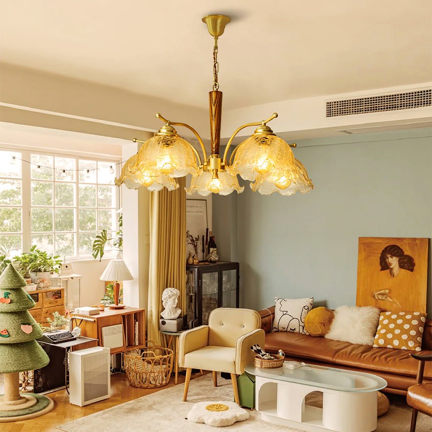 Orchid Vintage Glas-Kronleuchter-Letslighting