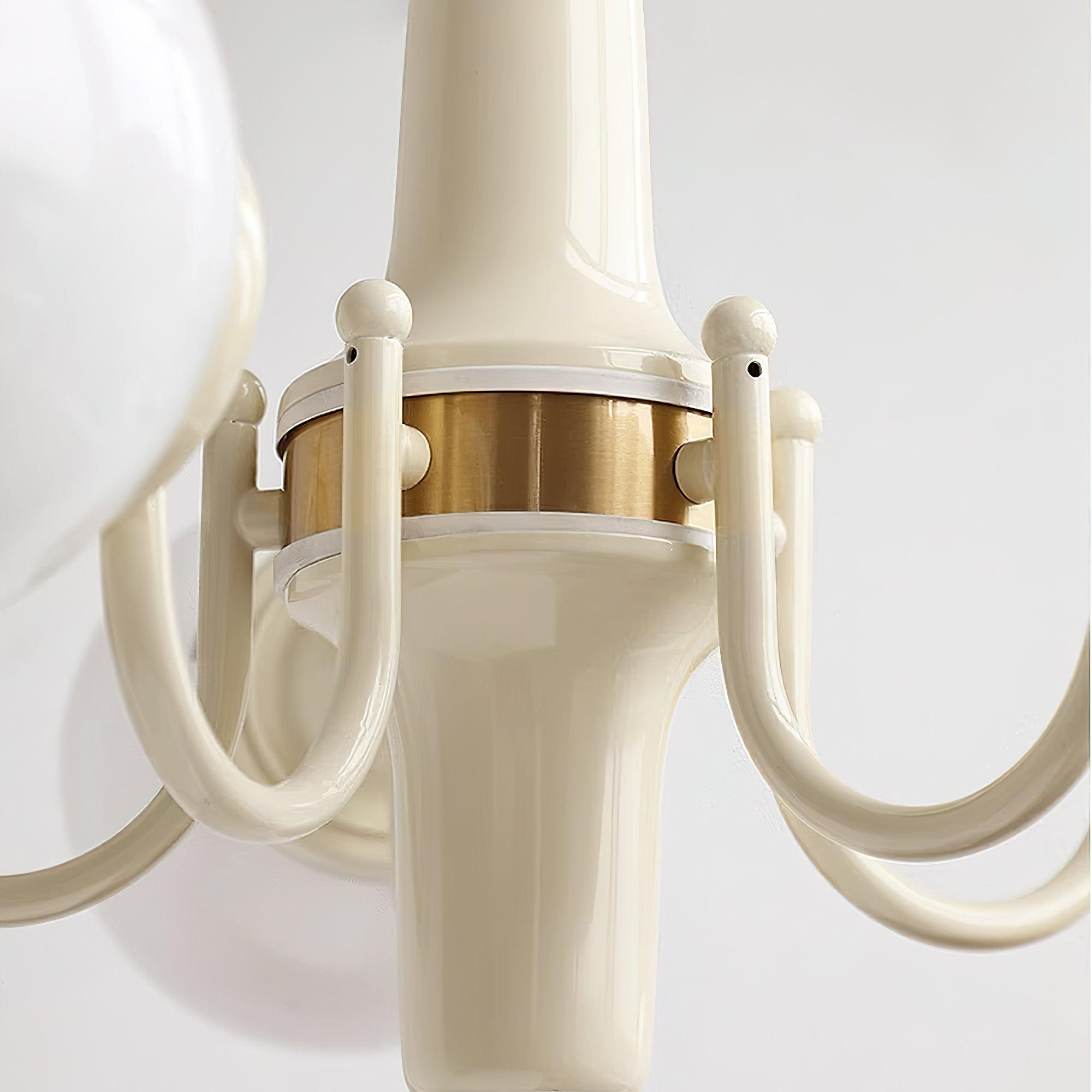 Lustra Kronleuchter Globus Creme Modern-Letslighting