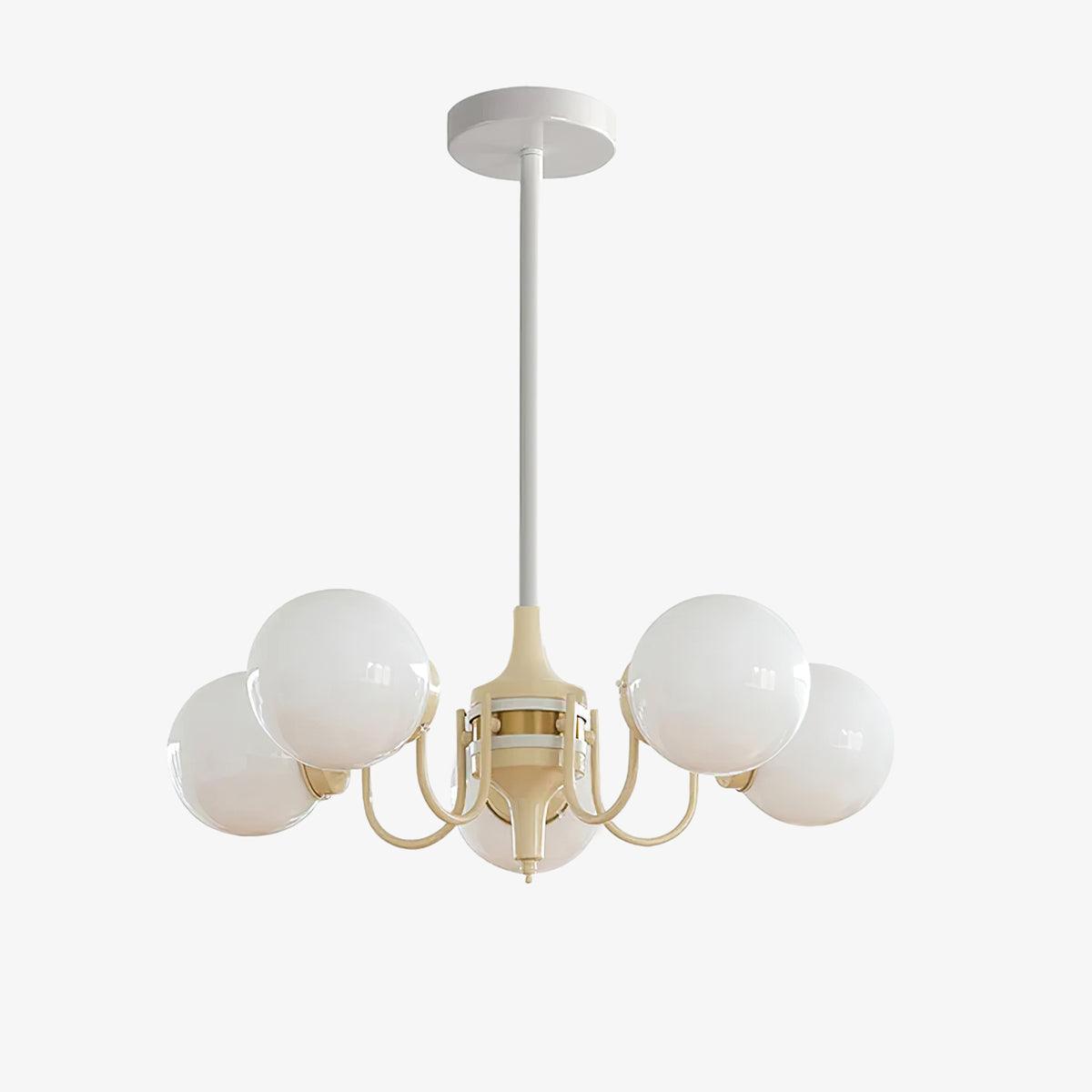 Lustra Kronleuchter Globus Creme Modern-Letslighting
