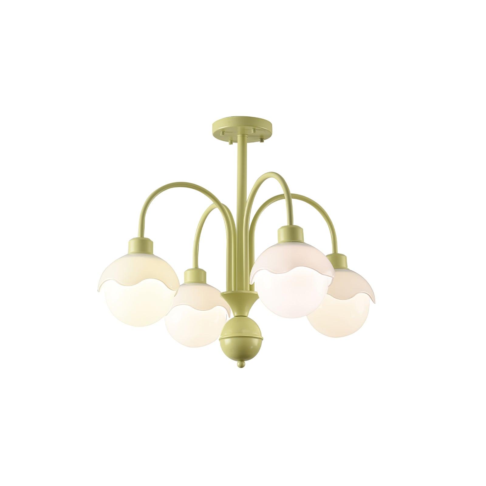Lustra Kronleuchter Cremig Litschi Matcha Grün Arm-Letslighting