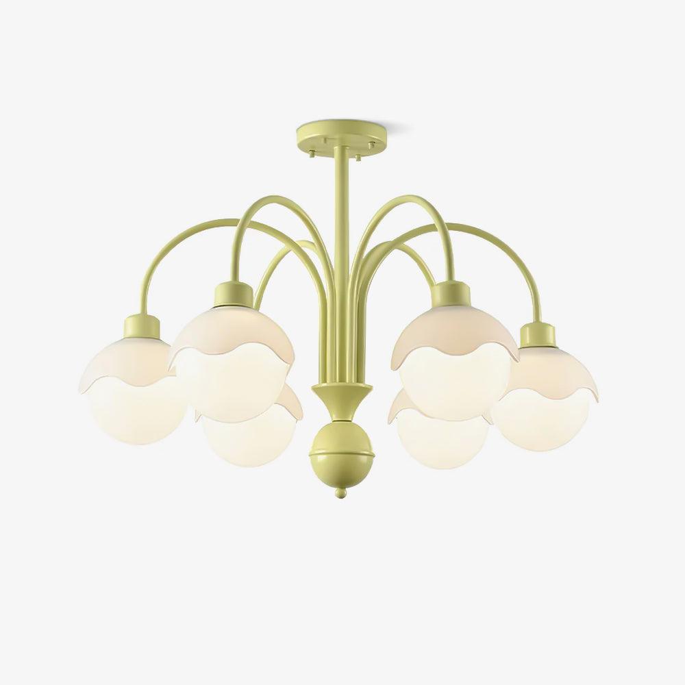 Lustra Kronleuchter Cremig Litschi Matcha Grün Arm-Letslighting