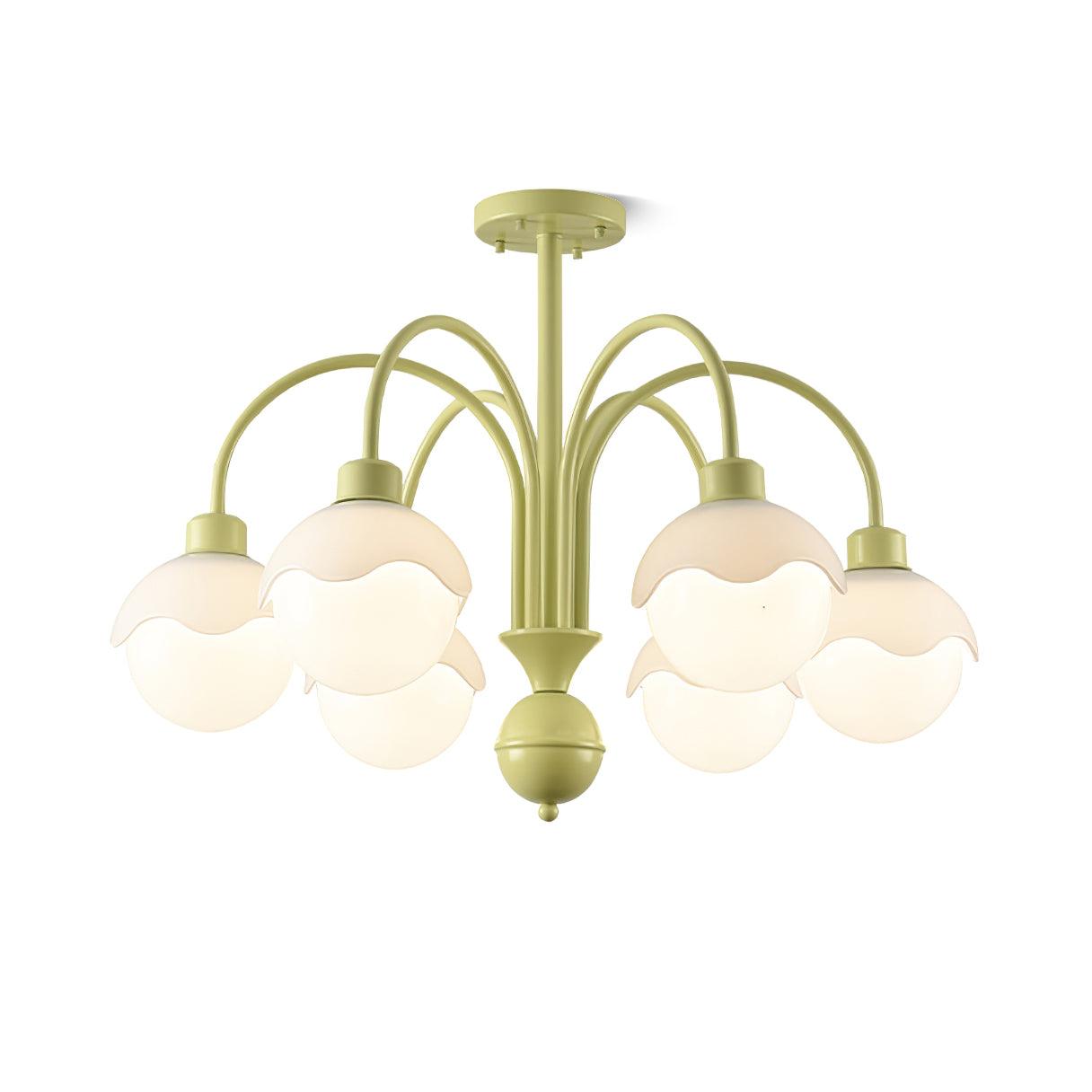 Lustra Kronleuchter Cremig Litschi Matcha Grün Arm-Letslighting