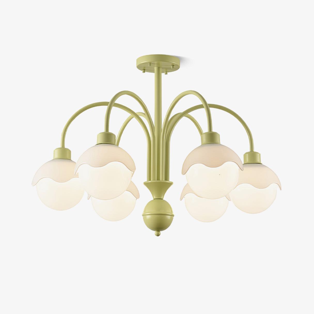 Lustra Kronleuchter Cremig Litschi Matcha Grün Arm-Letslighting