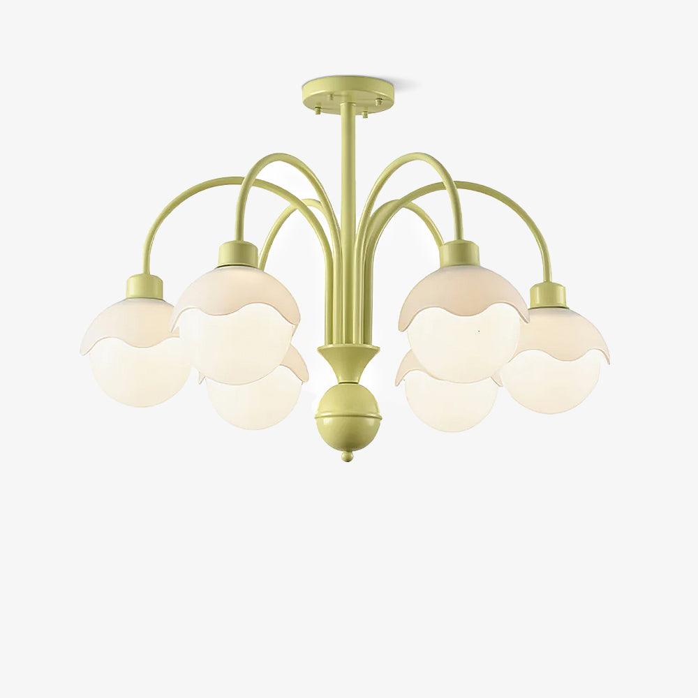 Lustra Kronleuchter Cremig Litschi Matcha Grün Arm-Letslighting
