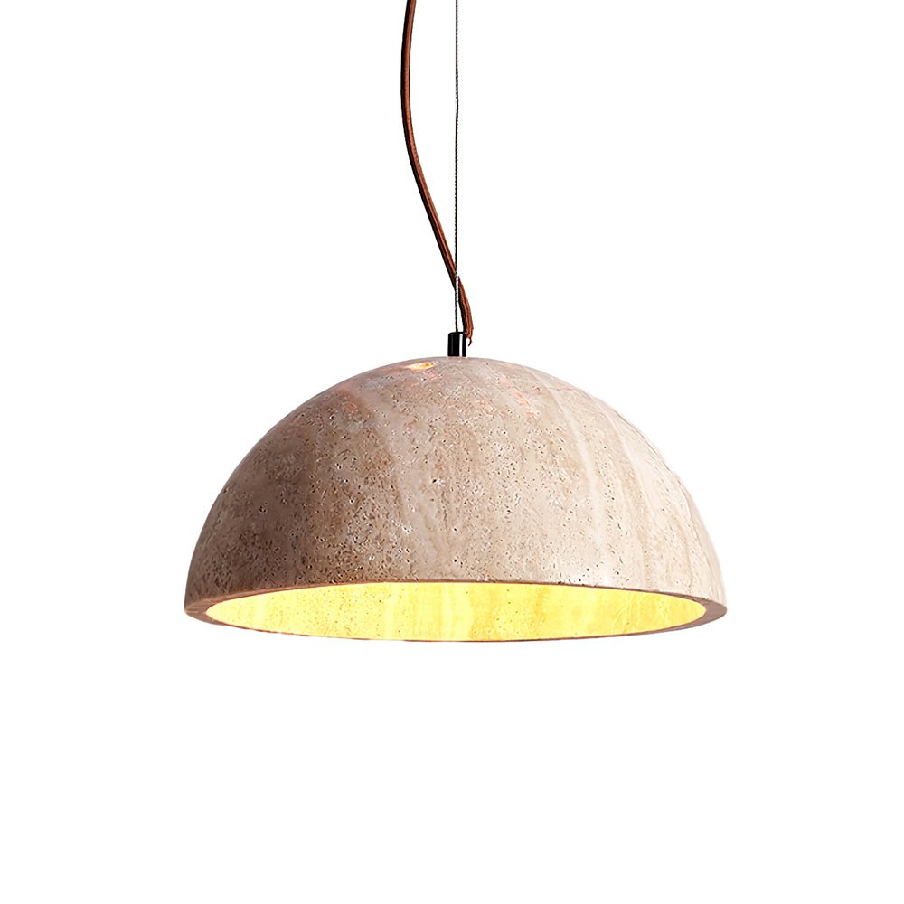 Avdoraris Dome-Shaped Travertine Pendant Light - Neutralighting