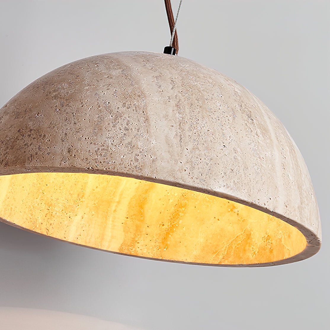 Avdoraris Dome-Shaped Travertine Pendant Light - Neutralighting
