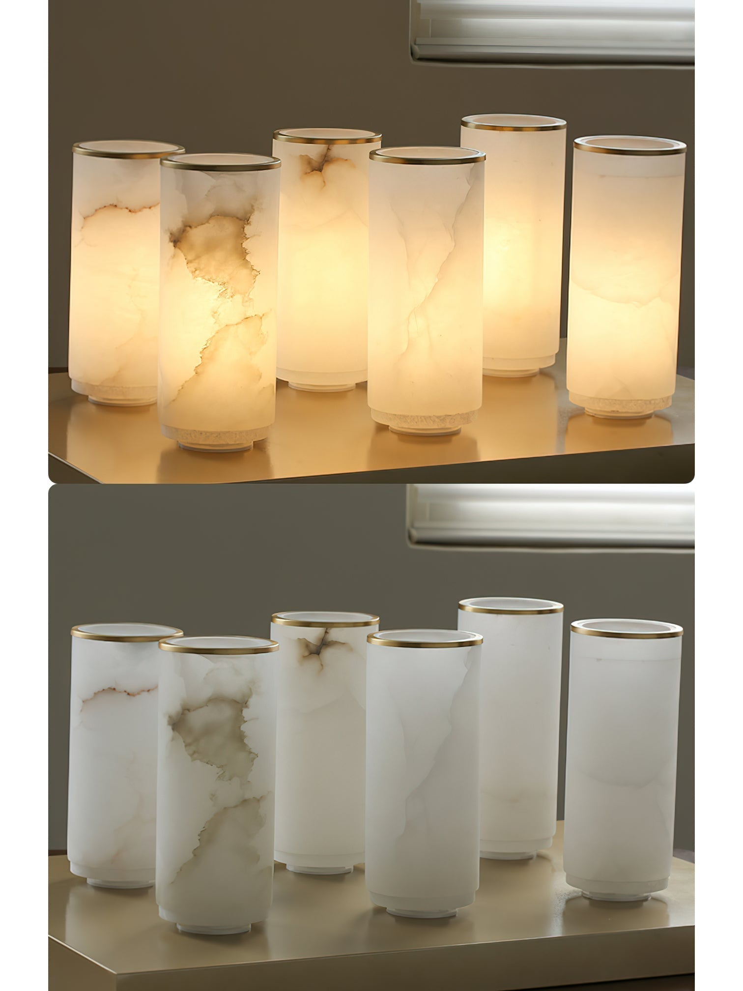 Sway Modern Minimalist Vanity Alabaster Sconce Wall Lamp - Letslighting