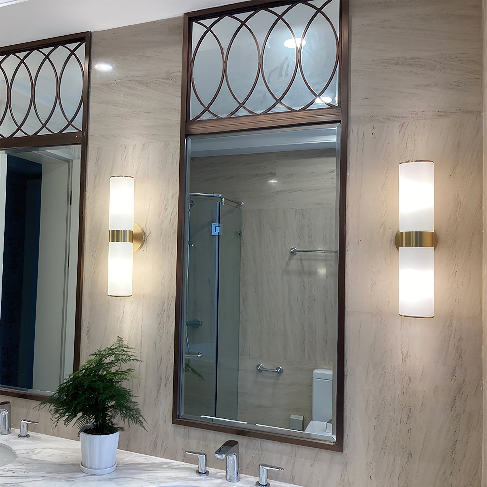 Sway Modern Minimalist Vanity Alabaster Sconce Wall Lamp - Letslighting