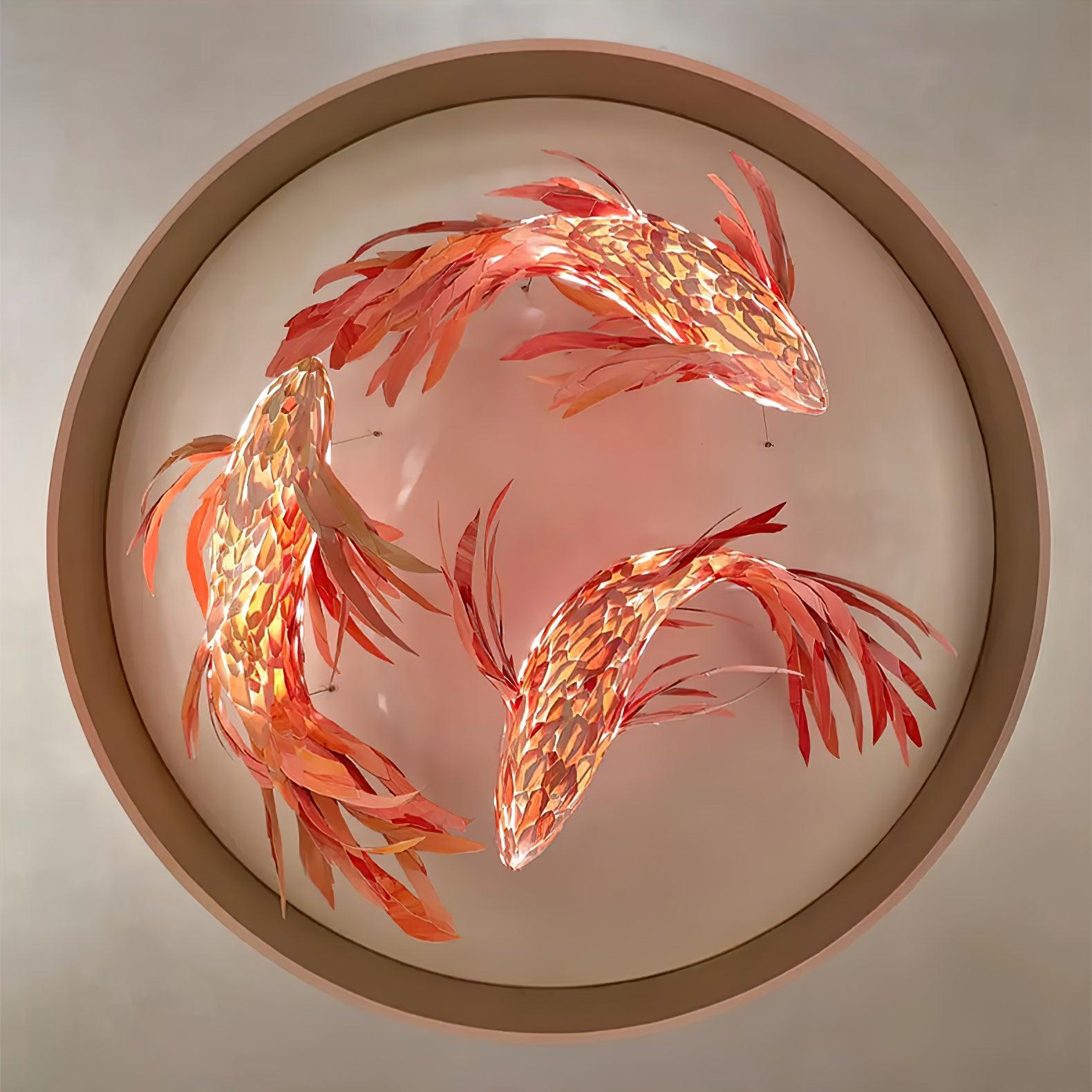 Vamararae Crimson Swirl Koi Pendelleuchte-Letslighting