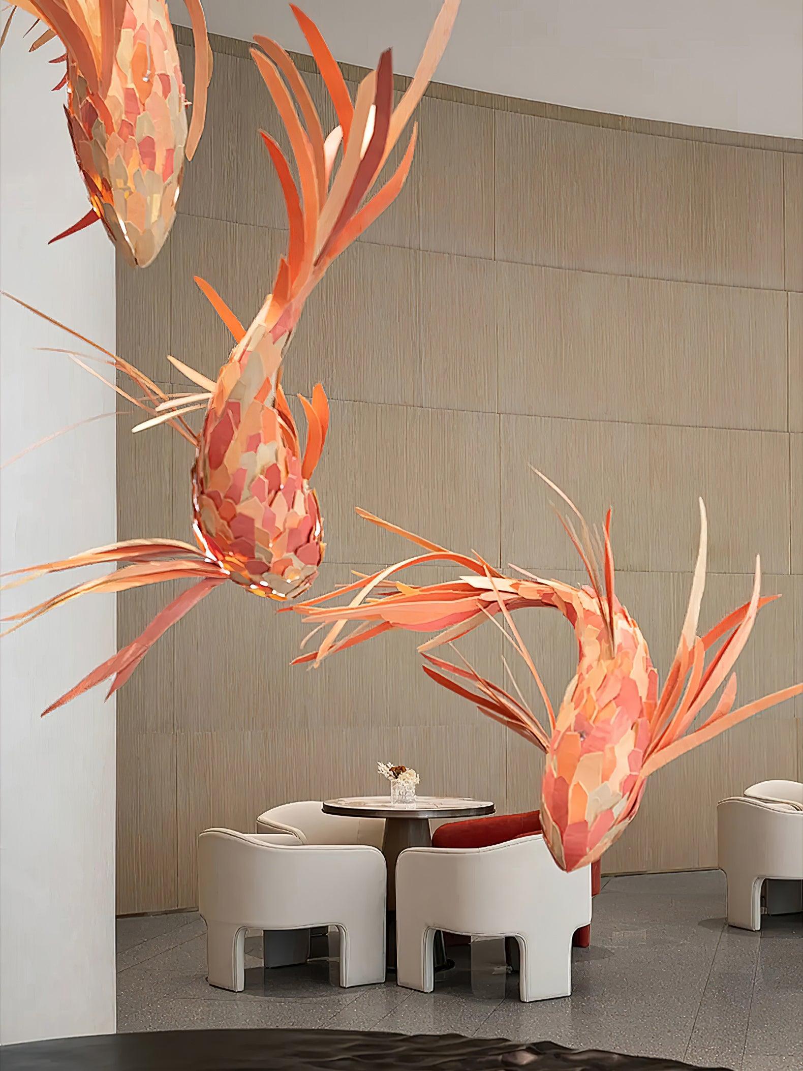 Vamararae Crimson Swirl Koi Pendelleuchte-Letslighting
