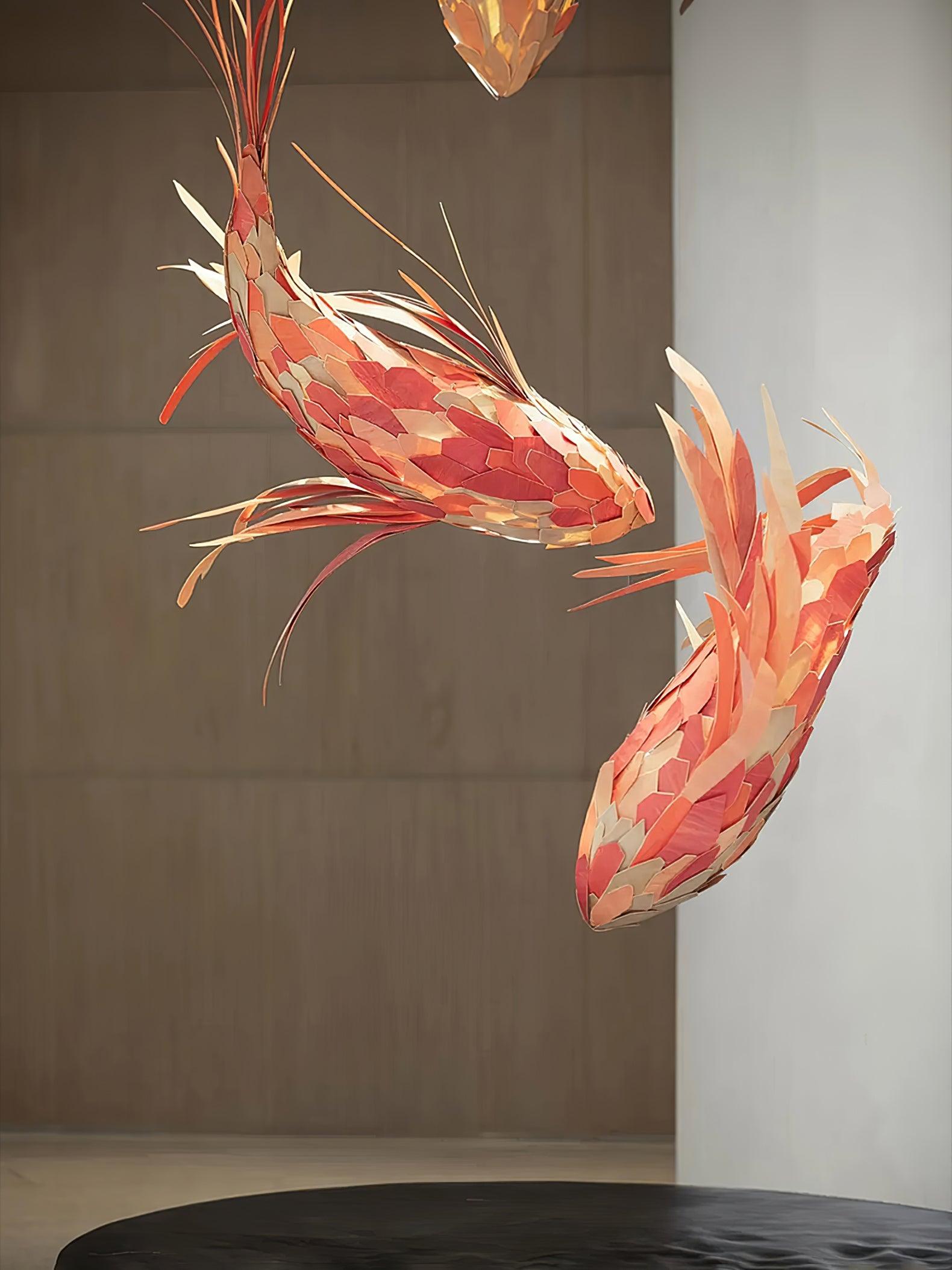 Vamararae Crimson Swirl Koi Pendelleuchte-Letslighting
