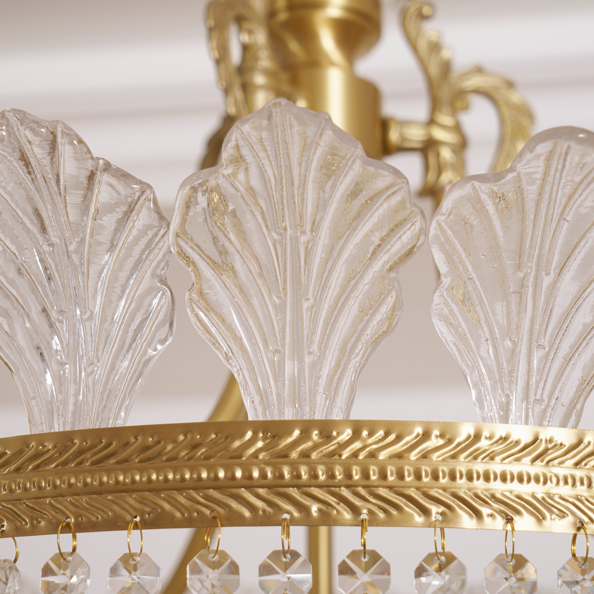 Crinoline Postmoderne Luxus Messing Kristall Kronleuchter-Letslighting