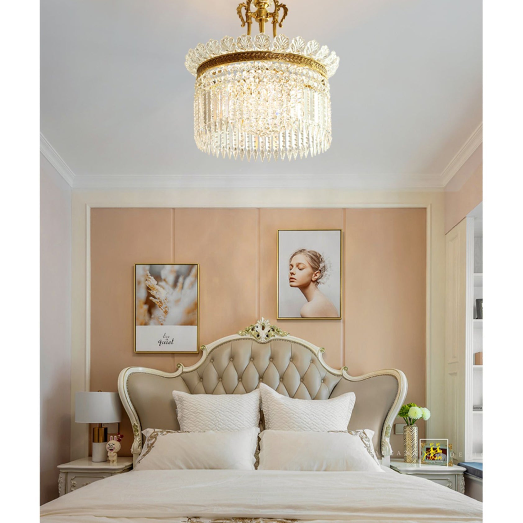 Crinoline Postmoderne Luxus Messing Kristall Kronleuchter-Letslighting