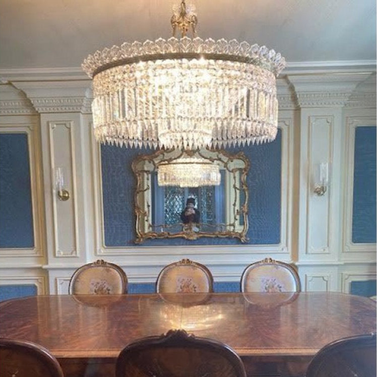 Crinoline Postmoderne Luxus Messing Kristall Kronleuchter-Letslighting