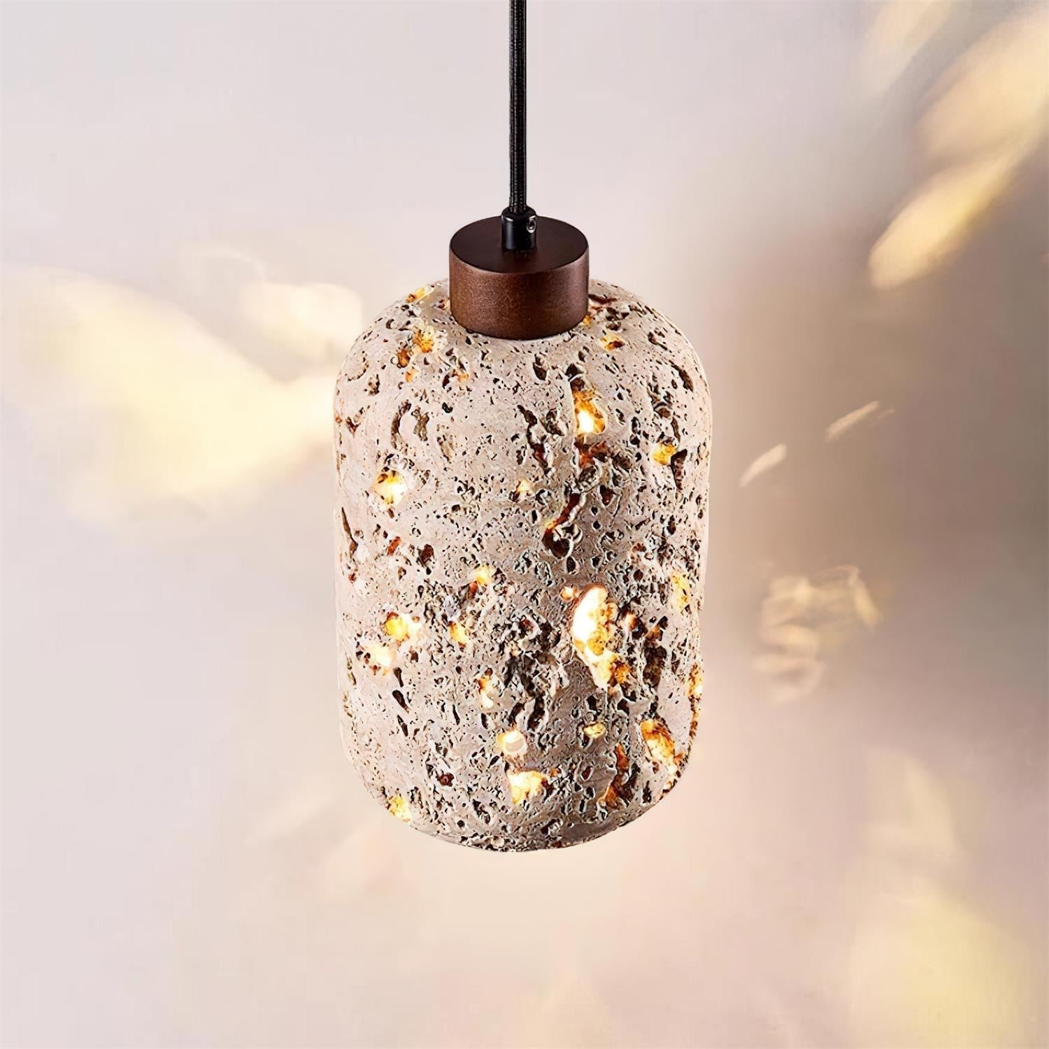 Eryno Concrete Travertine Pendant Light - Letslighting
