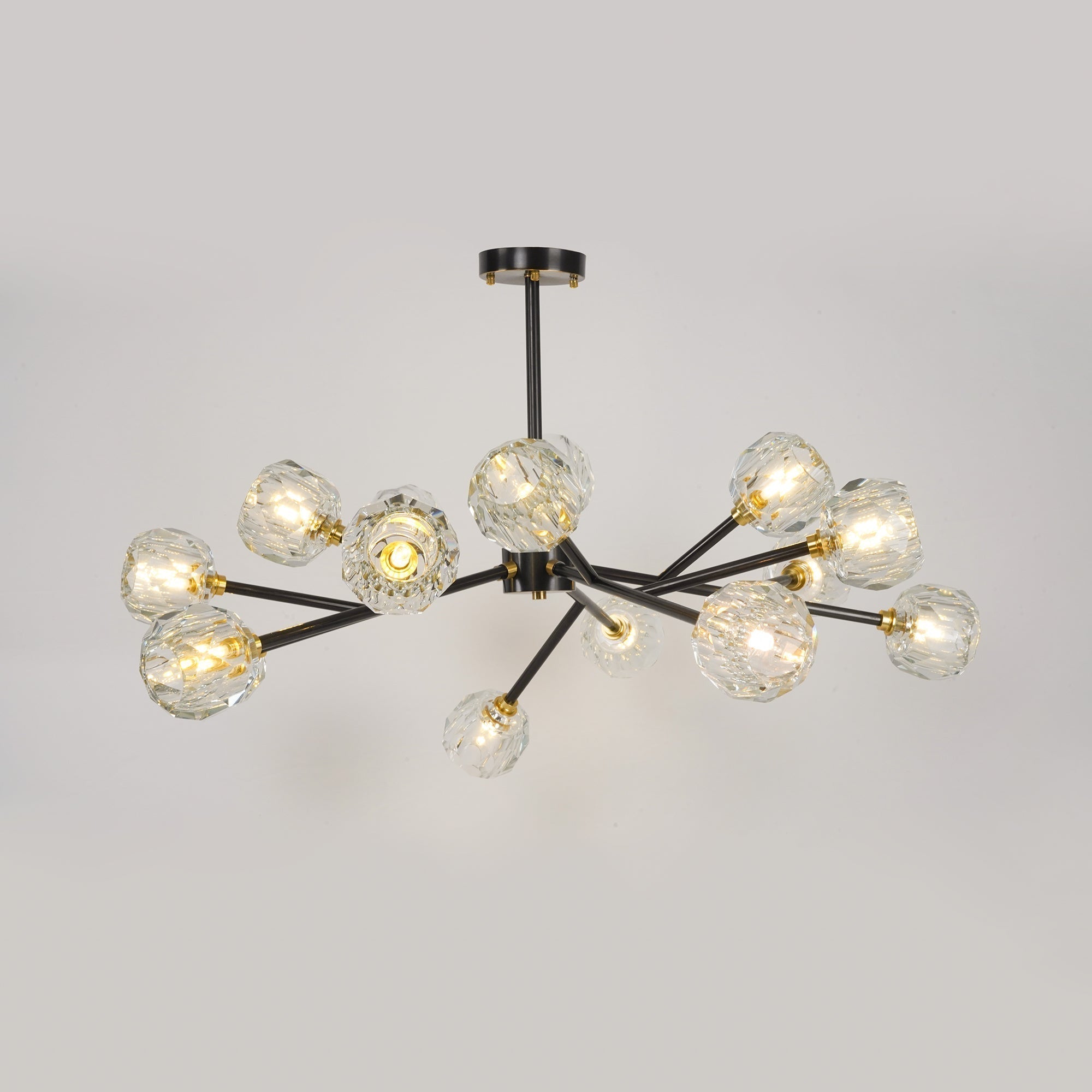Lustra Kristallkugel Pendelleuchte Messing Cluster-Letslighting