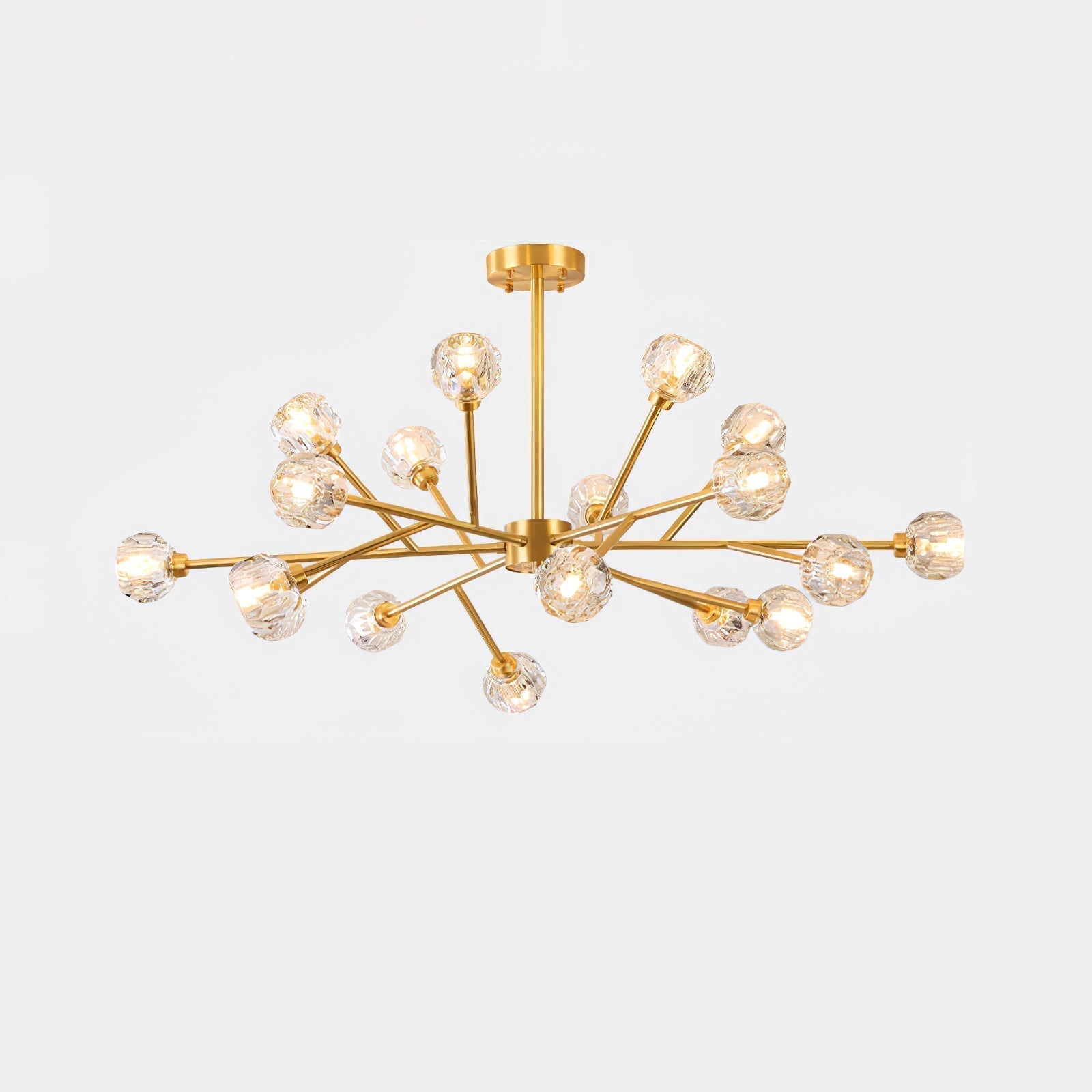 Lustra Kristallkugel Pendelleuchte Messing Cluster-Letslighting