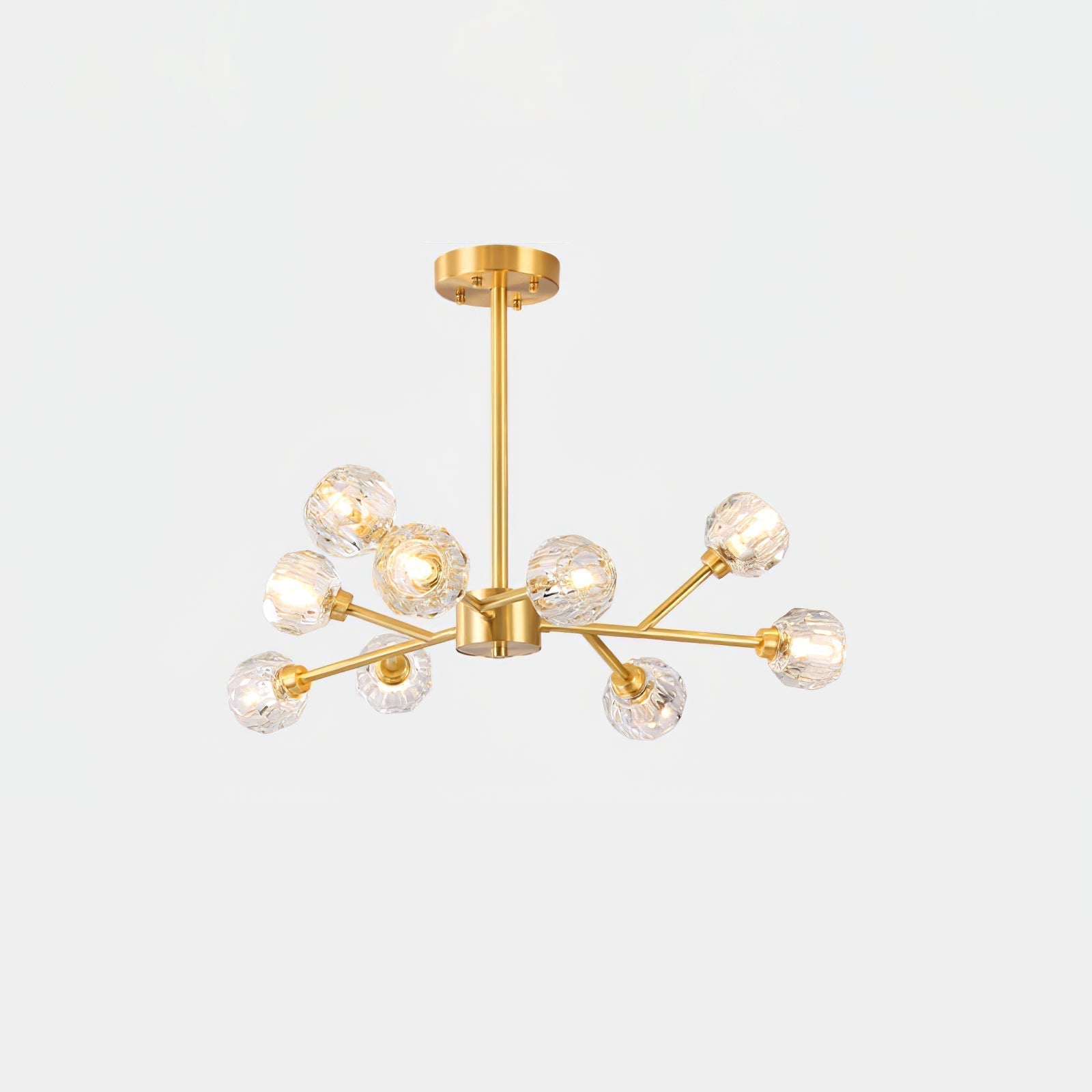 Lustra Kristallkugel Pendelleuchte Messing Cluster-Letslighting