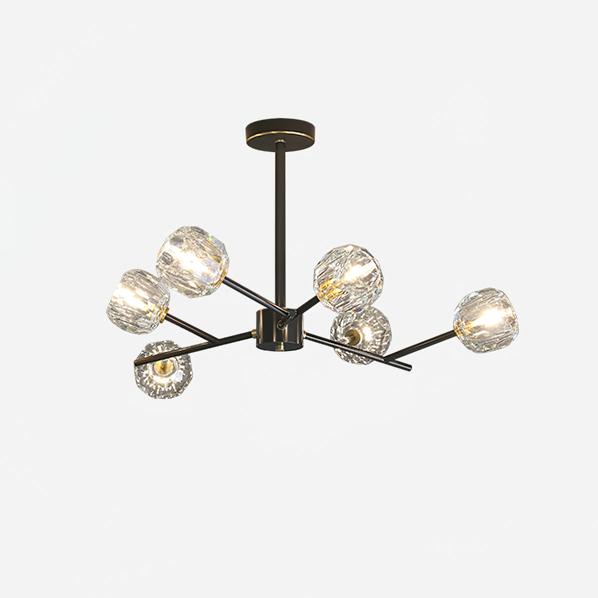 Lustra Kristallkugel Pendelleuchte Messing Cluster-Letslighting