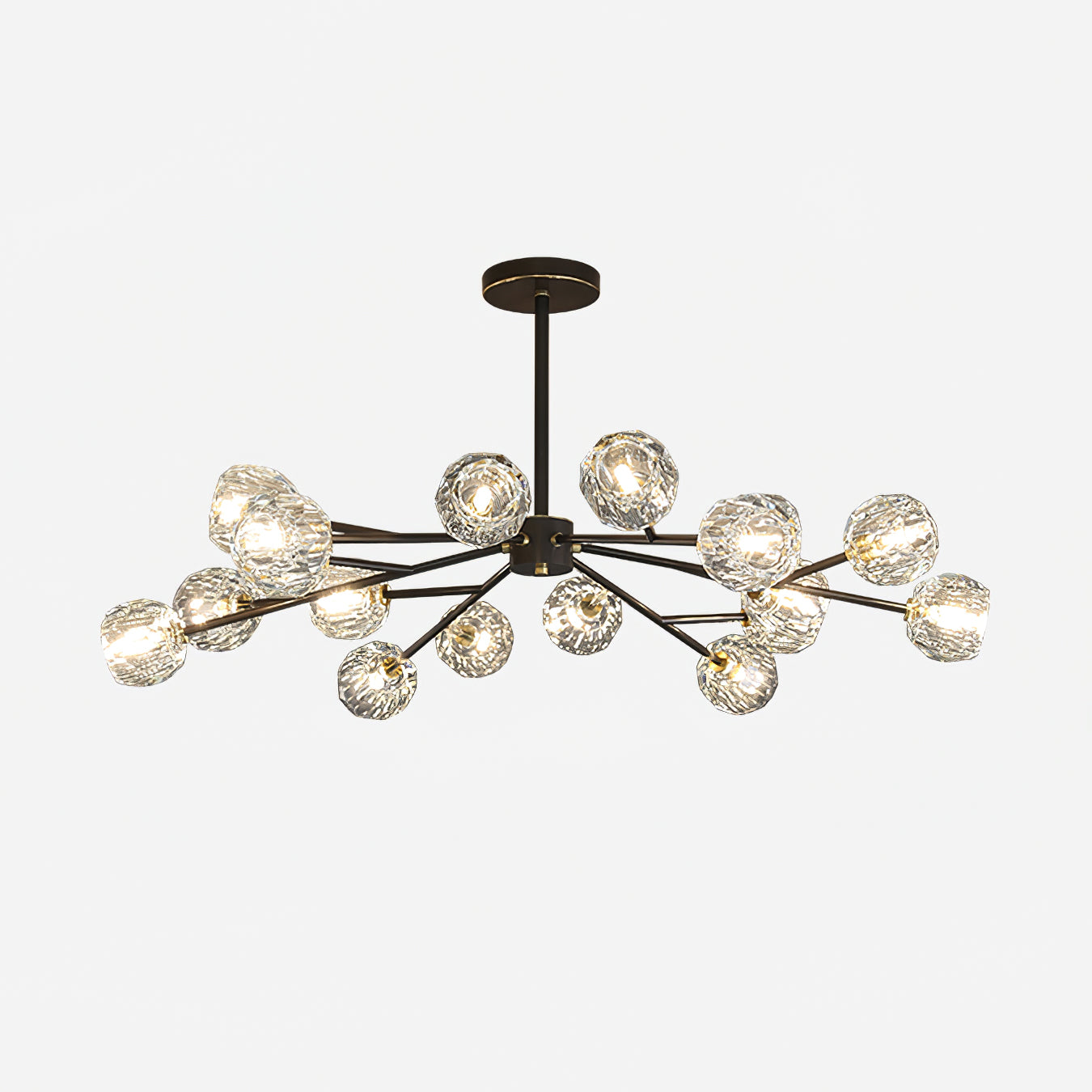 Lustra Kristallkugel Pendelleuchte Messing Cluster-Letslighting