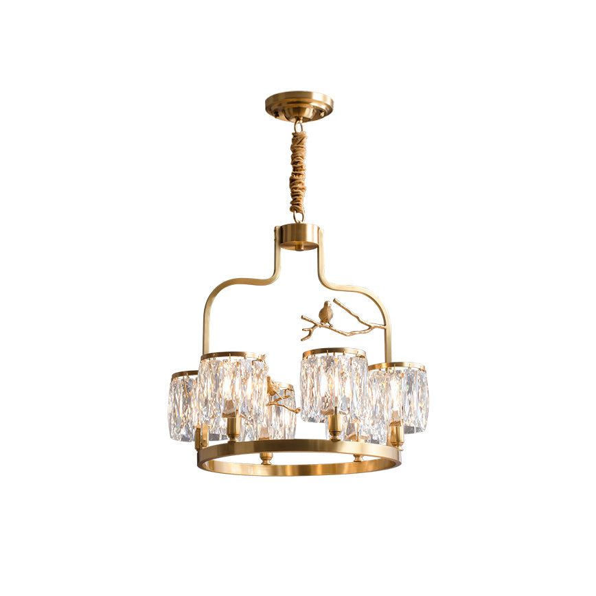 Zephyr Individual Creativity Bird Brass Crystal Chandelier - Letslighting