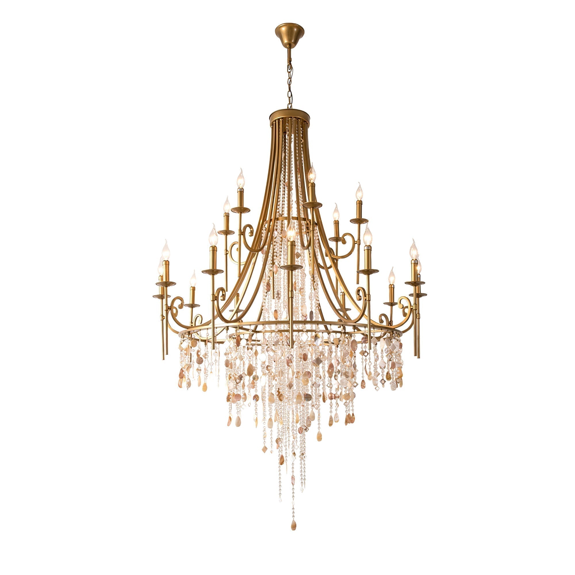 Errina Postmodern Luxury Shell Crystal Chandelier - Blowlighting