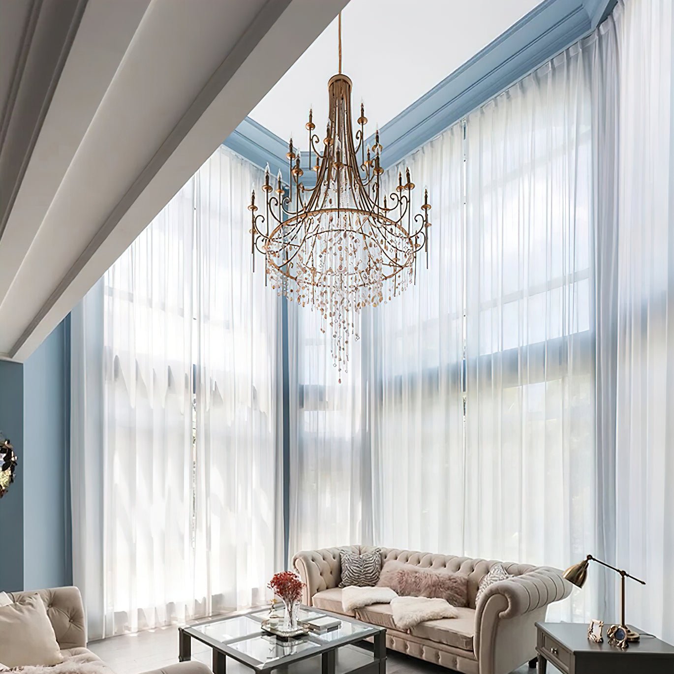 Errina Postmodern Luxury Shell Crystal Chandelier - Blowlighting