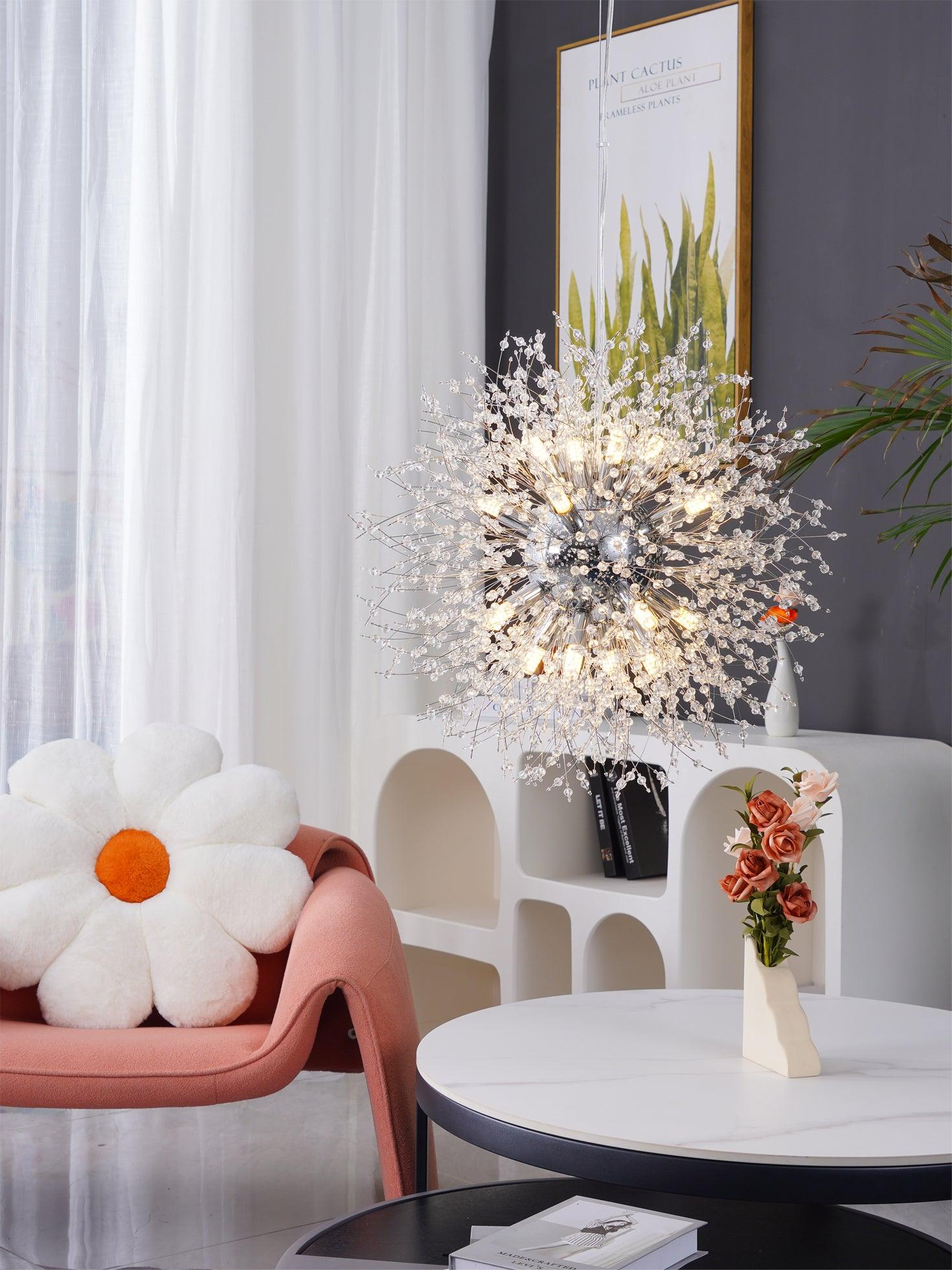 Lustra Chandelier Crystal Dandelion with Crystals-Letslighting