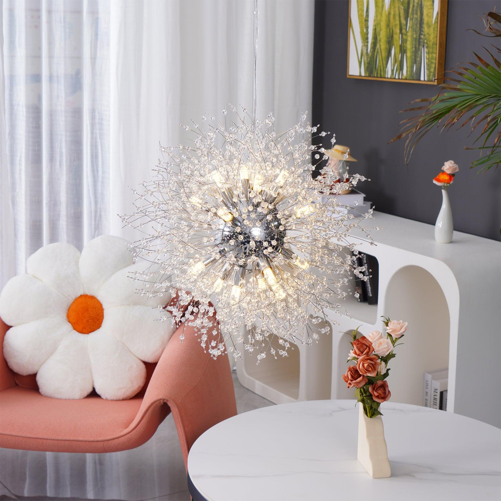 Lustra Chandelier Crystal Dandelion with Crystals-Letslighting