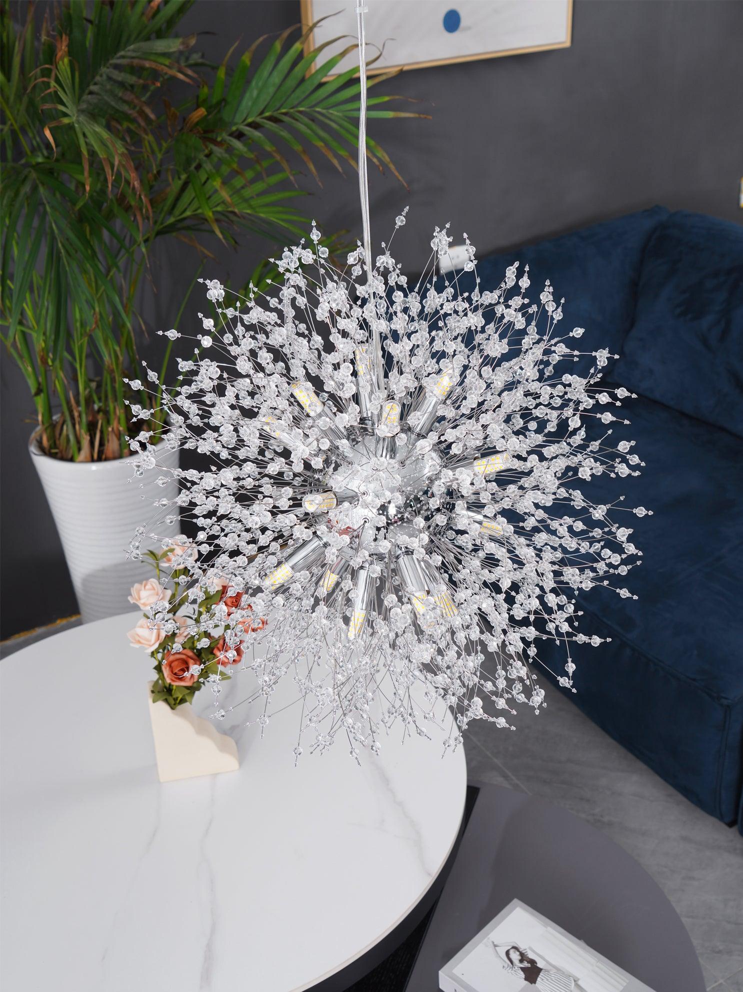 Lustra Chandelier Crystal Dandelion with Crystals-Letslighting