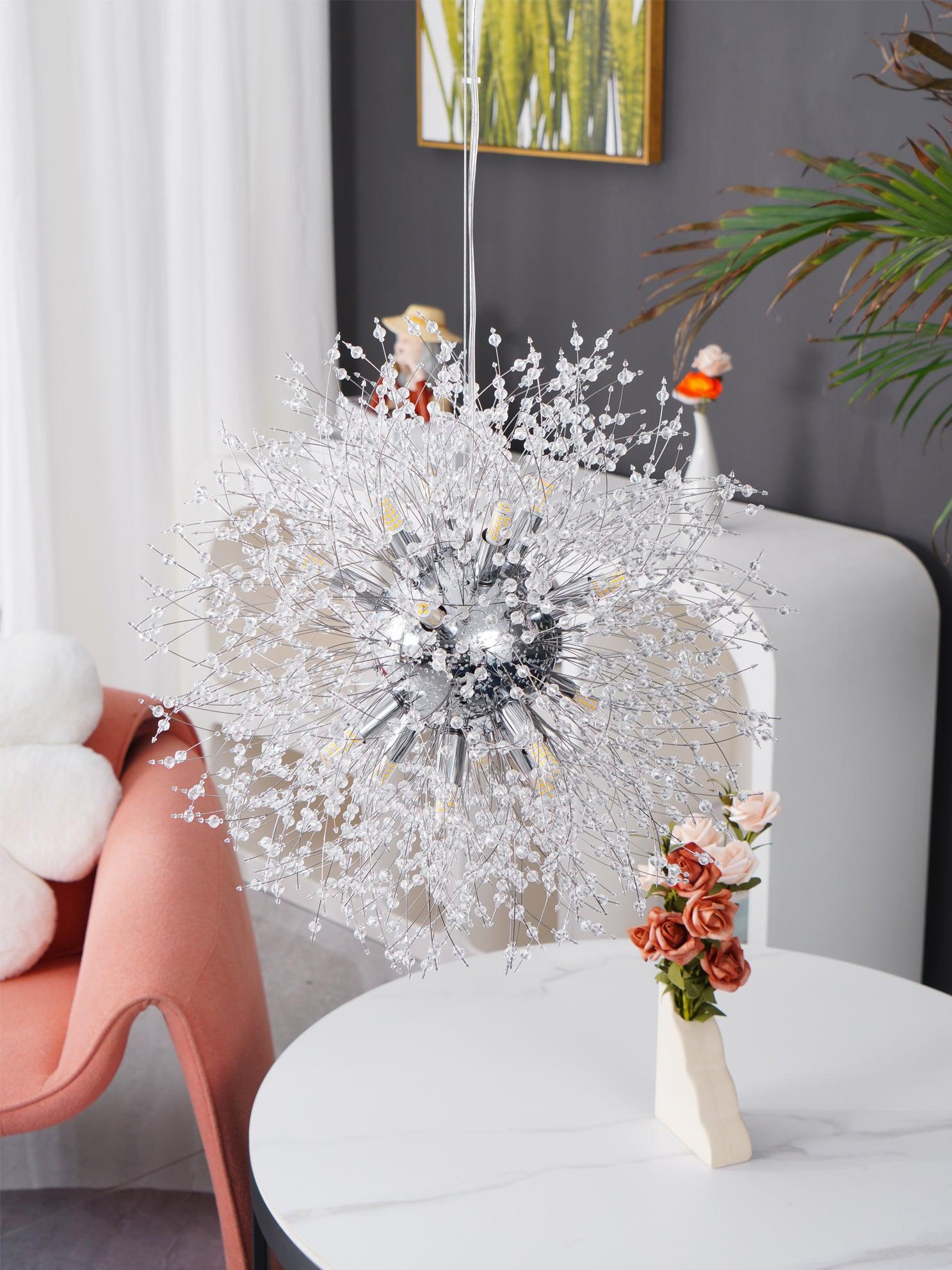 Lustra Chandelier Crystal Dandelion with Crystals-Letslighting