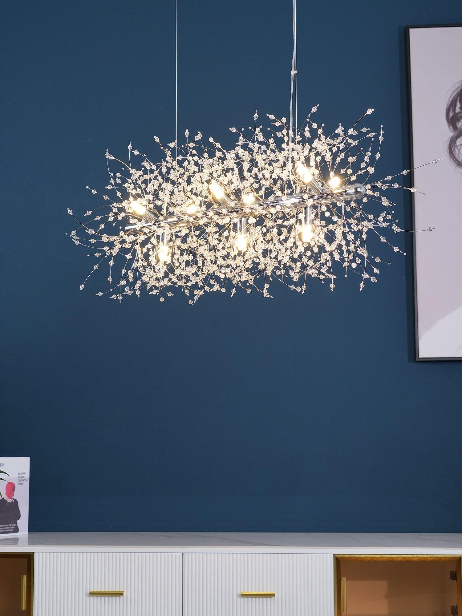Lustra Chandelier Crystal Dandelion with Crystals-Letslighting