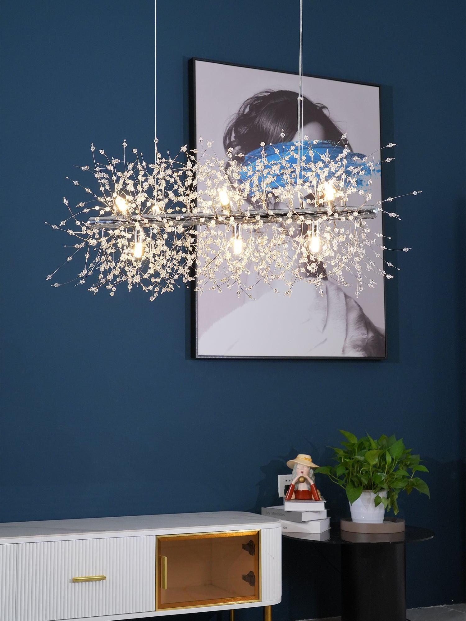 Lustra Chandelier Crystal Dandelion with Crystals-Letslighting