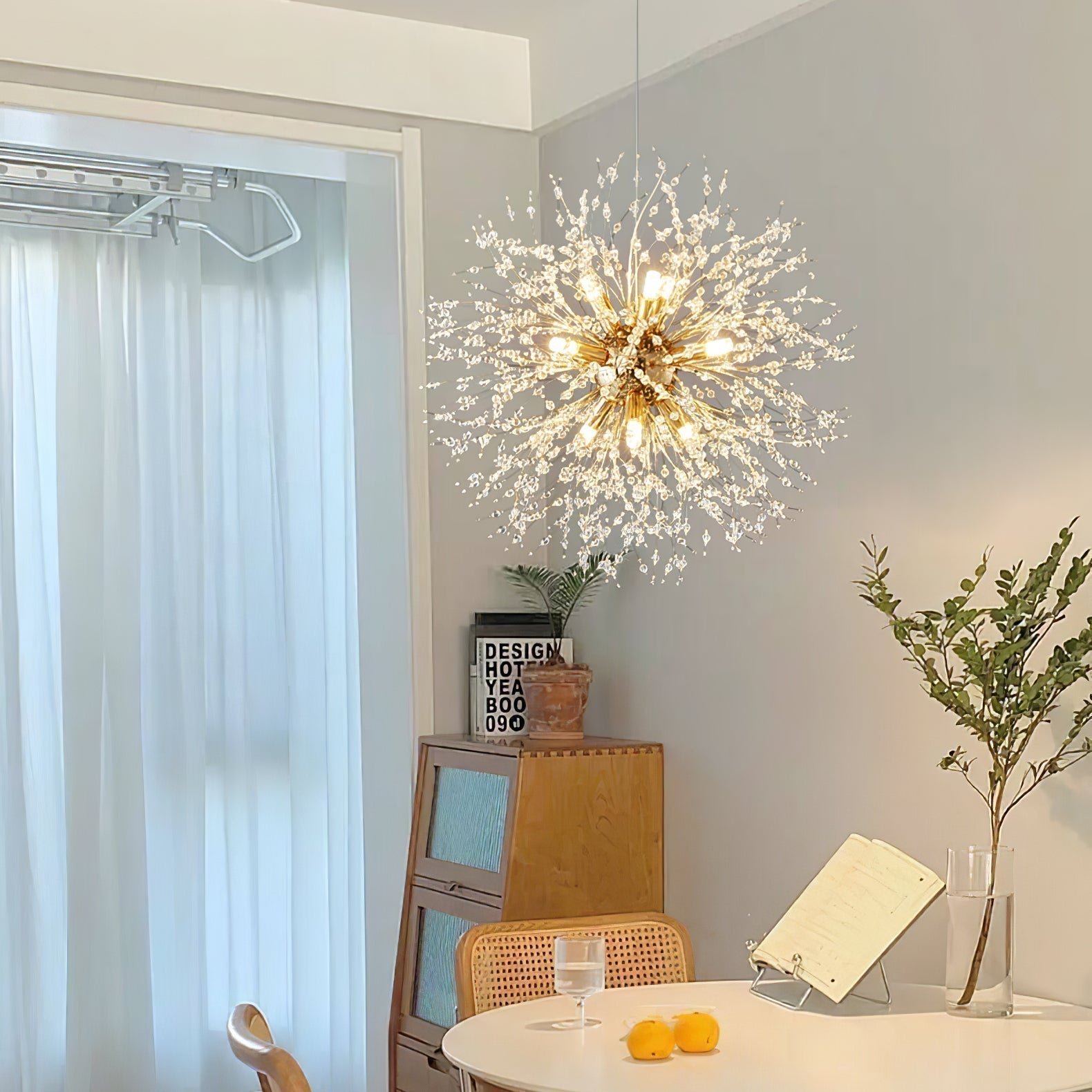 Lustra Chandelier Crystal Dandelion with Crystals-Letslighting