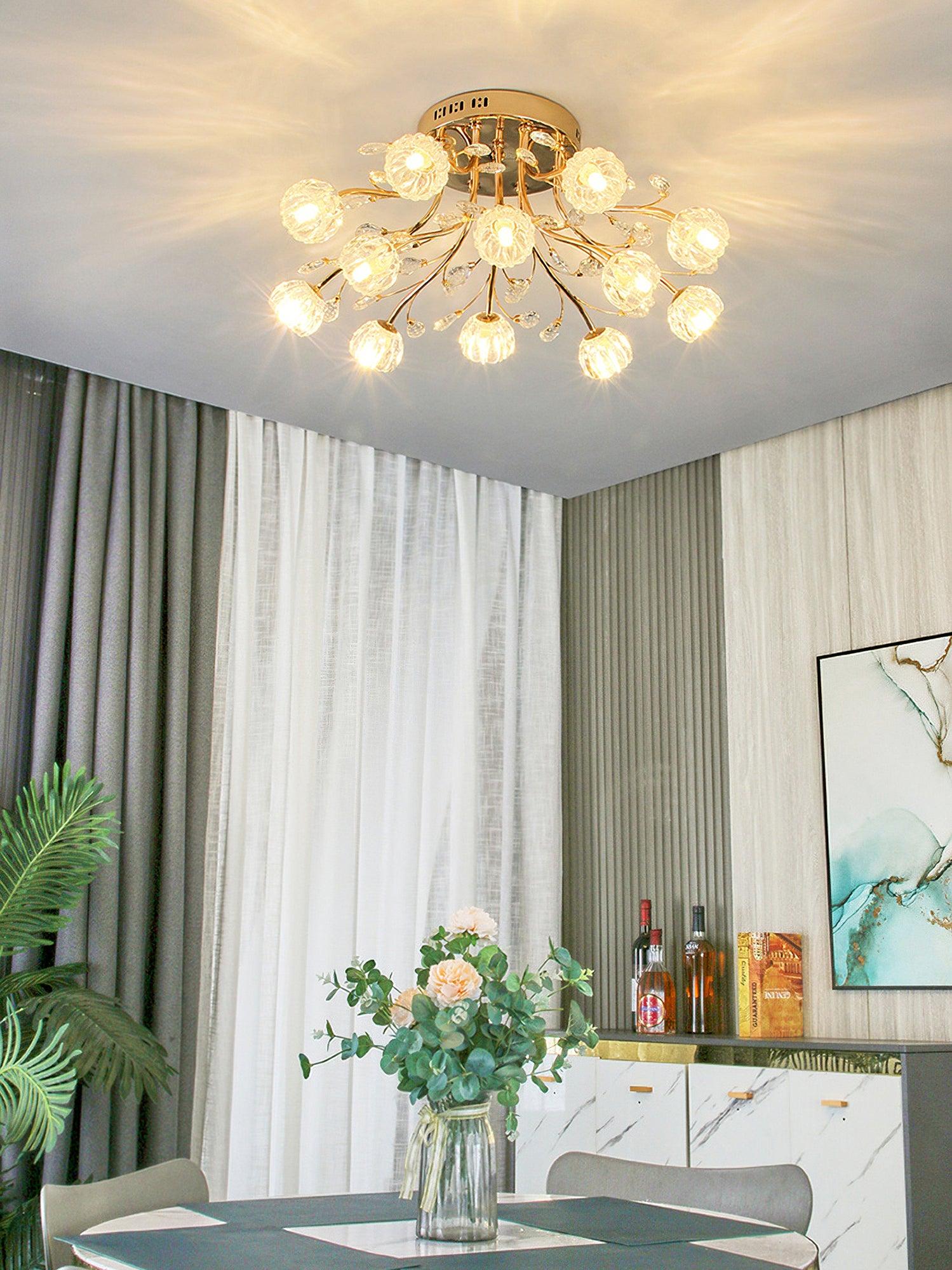 Crystal Flower Ceiling Light - Blowlighting