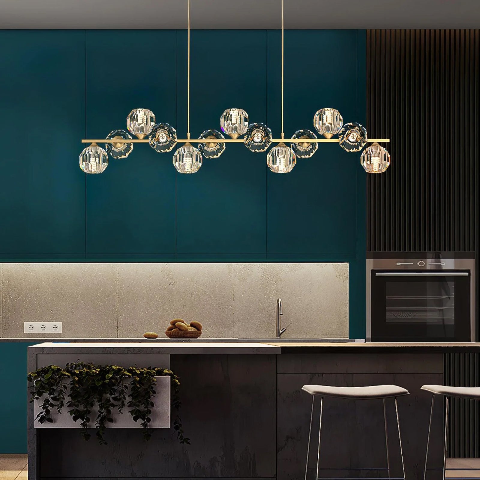 Crystal Glass Ball Chandelier - Blowlighting