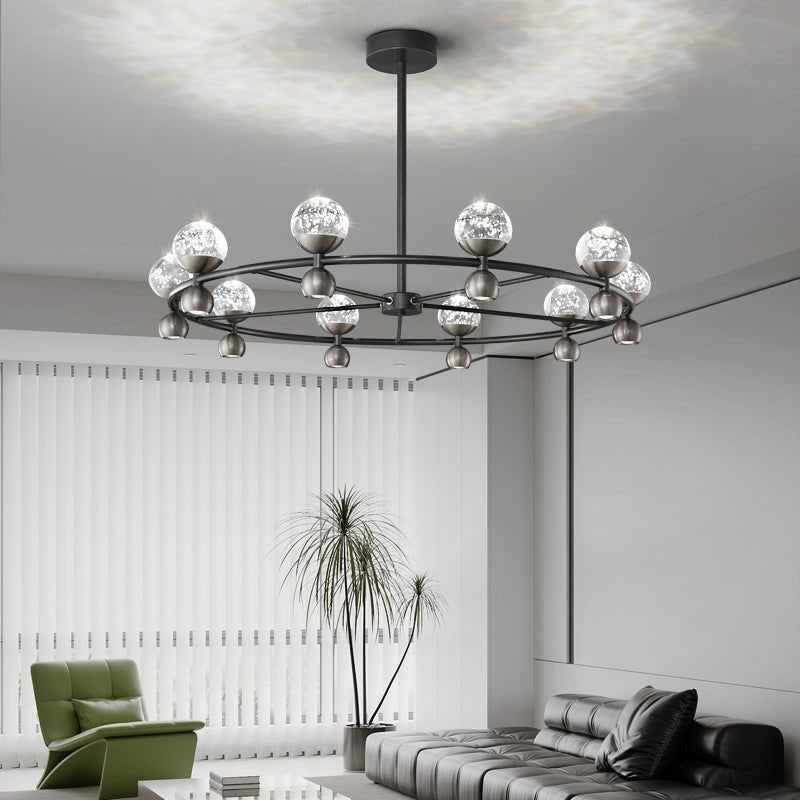 Lumiryn Orbitaler Kronleuchter mit Glaskugel-Letslighting