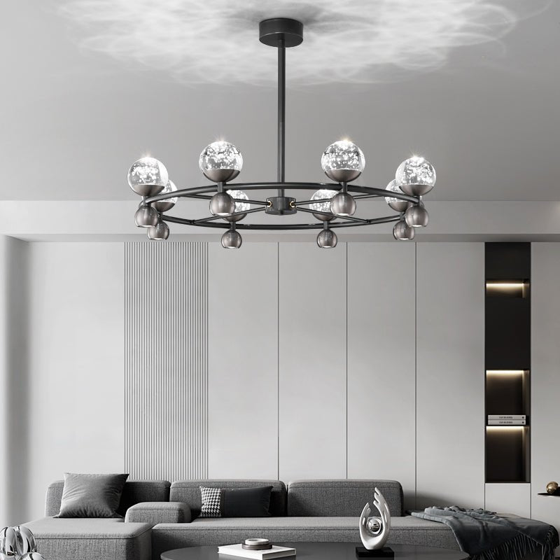 Lumiryn Orbitaler Kronleuchter mit Glaskugel-Letslighting