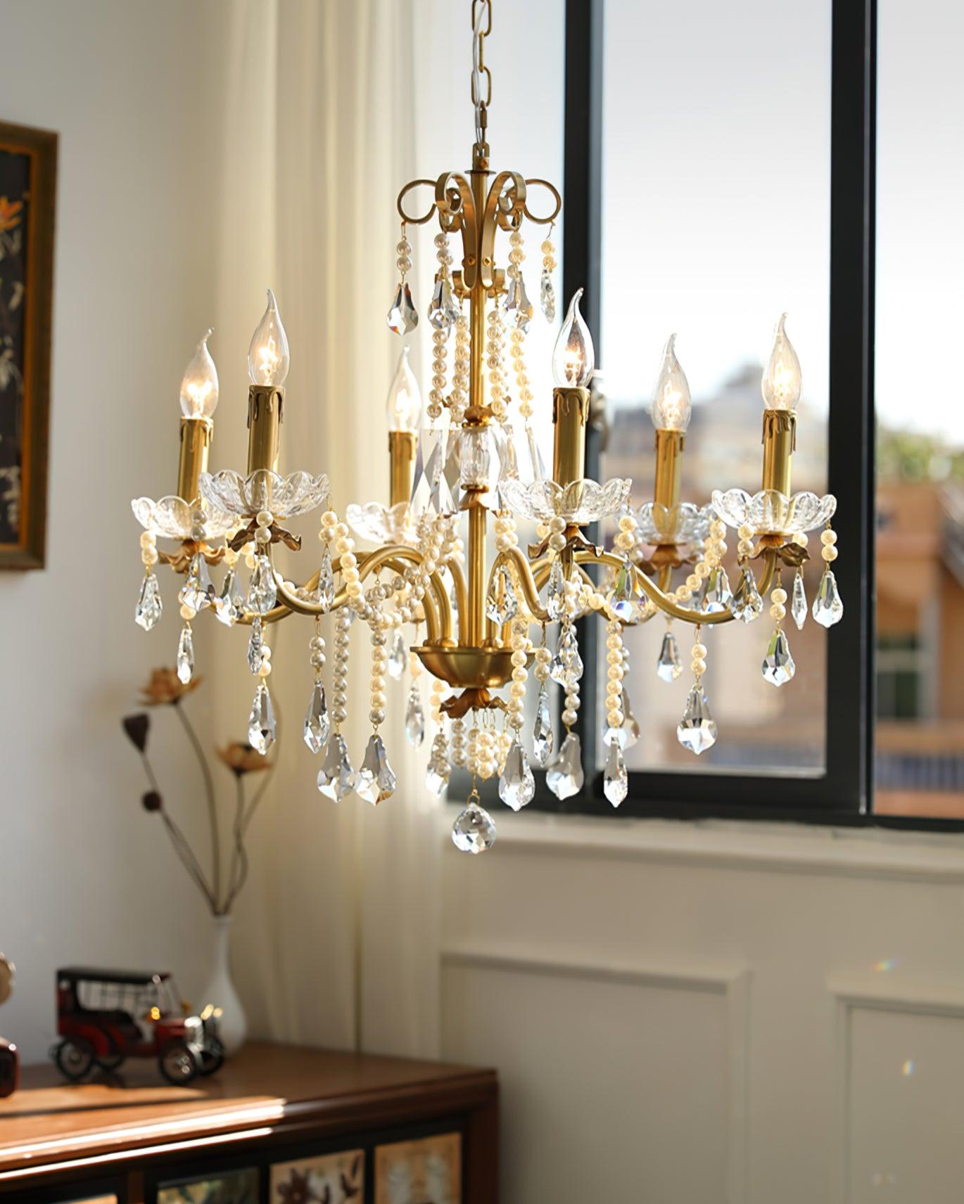 Lustra Eleganter Kronleuchter aus Kristallperlen-Letslighting
