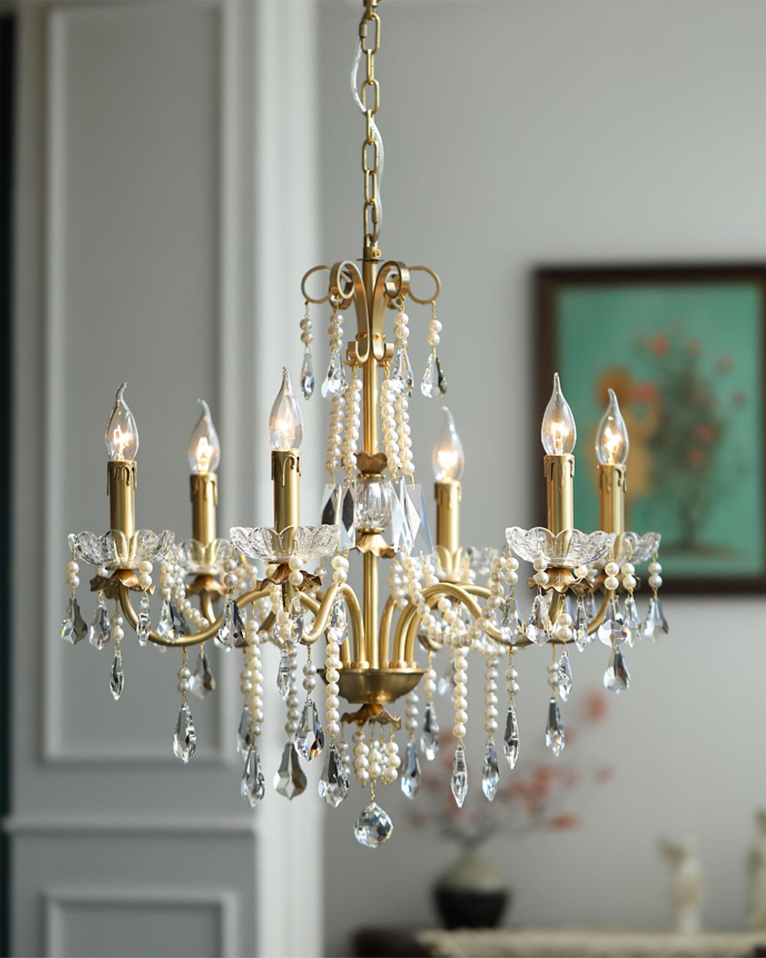 Lustra Eleganter Kronleuchter aus Kristallperlen-Letslighting