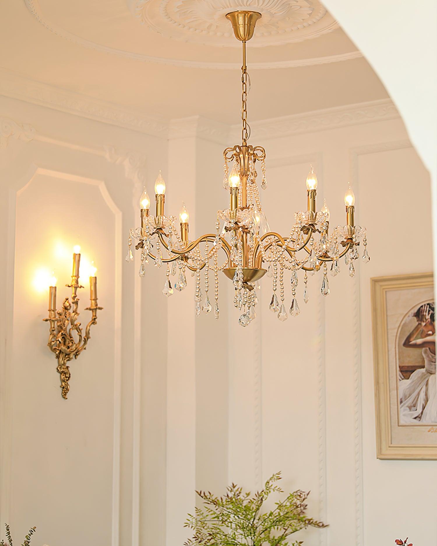 Lustra Eleganter Kronleuchter aus Kristallperlen-Letslighting