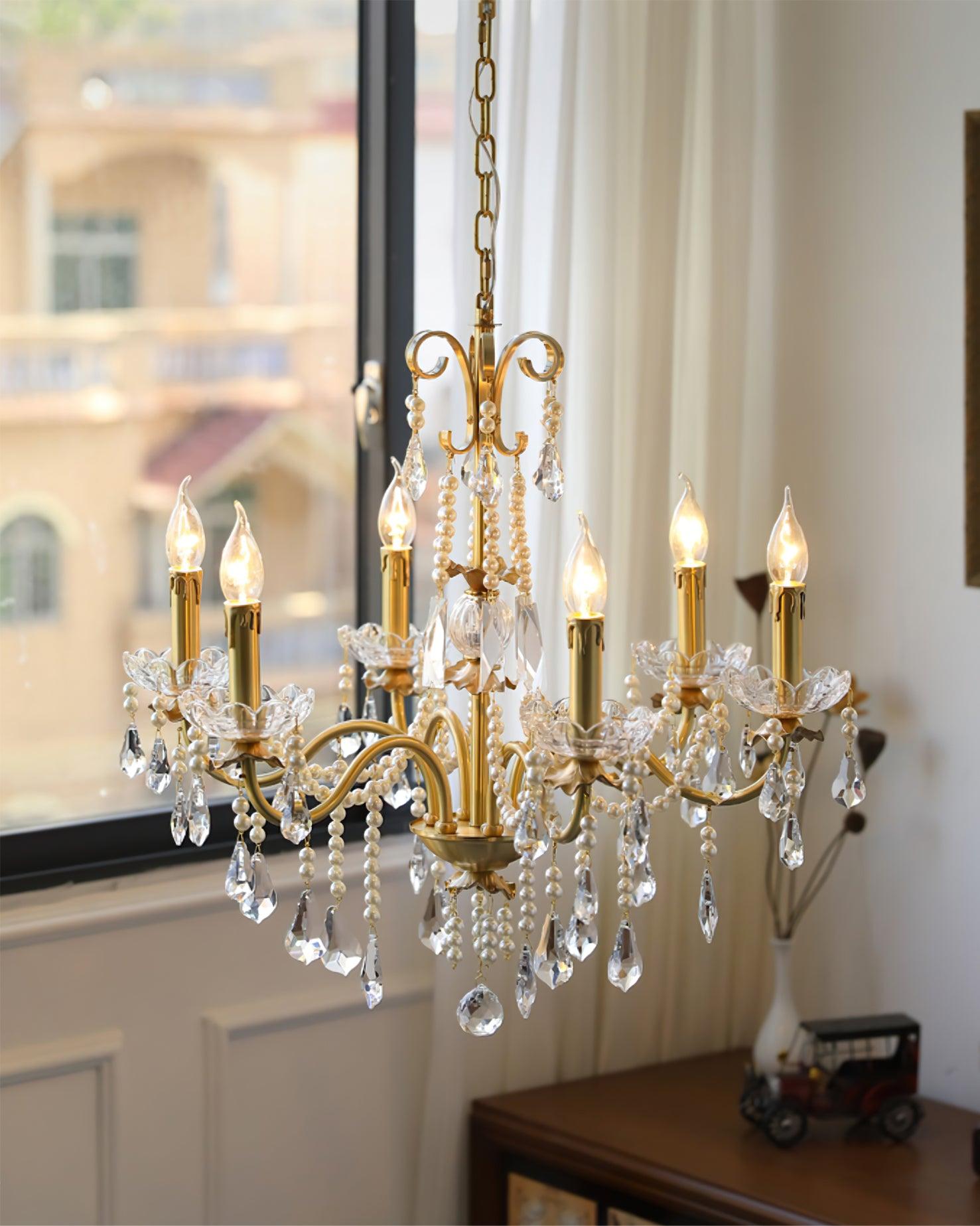 Lustra Eleganter Kronleuchter aus Kristallperlen-Letslighting
