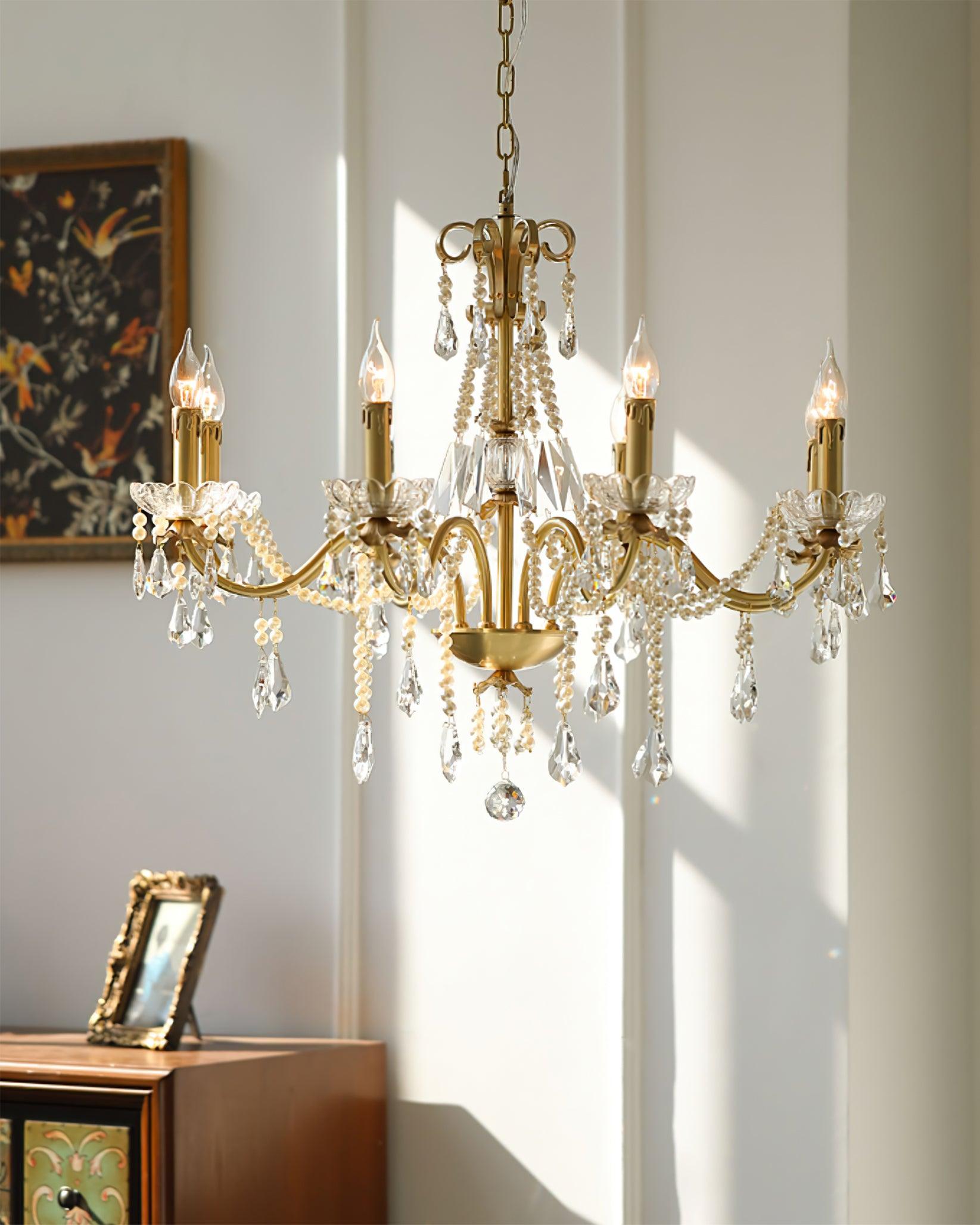 Lustra Eleganter Kronleuchter aus Kristallperlen-Letslighting