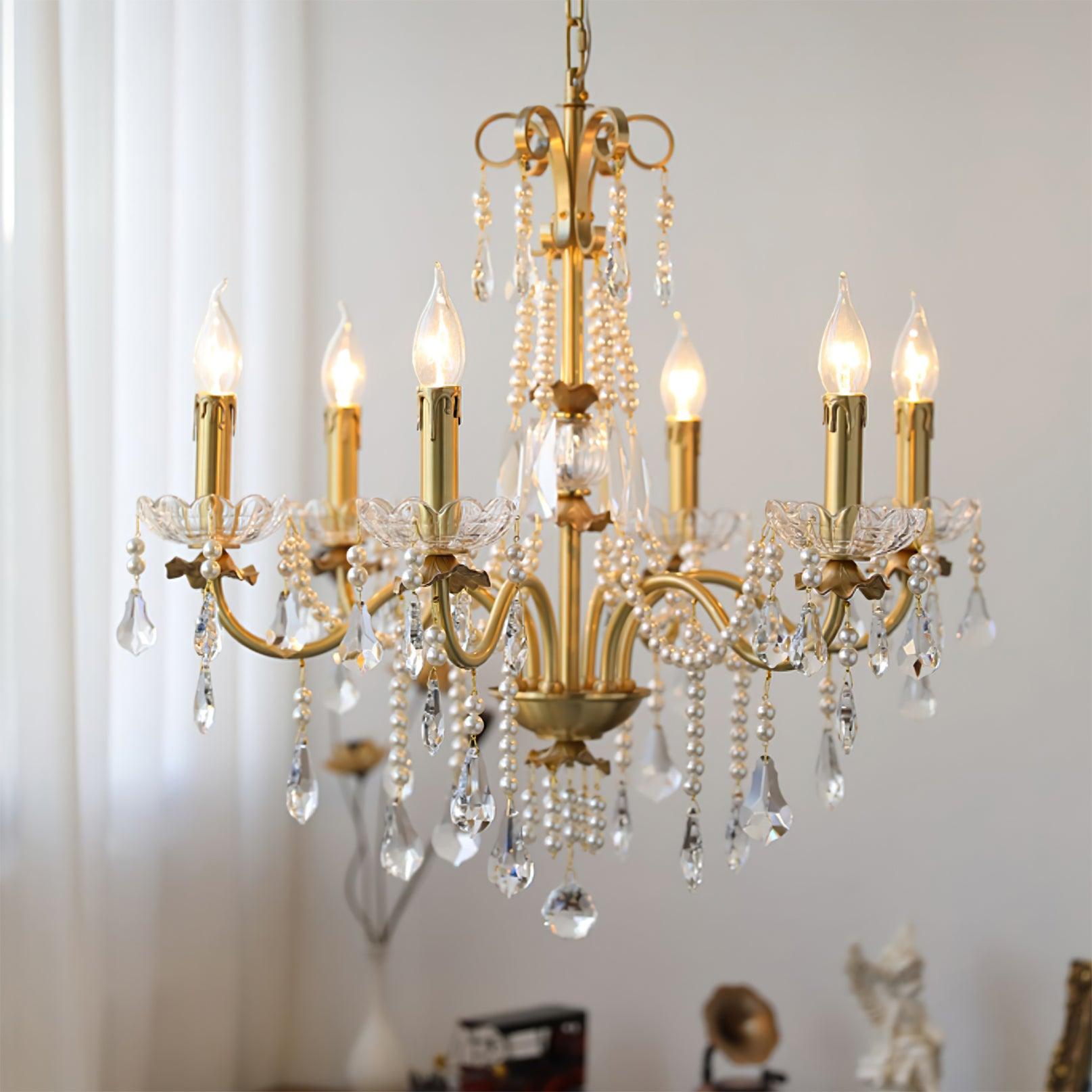 Lustra Eleganter Kronleuchter aus Kristallperlen-Letslighting