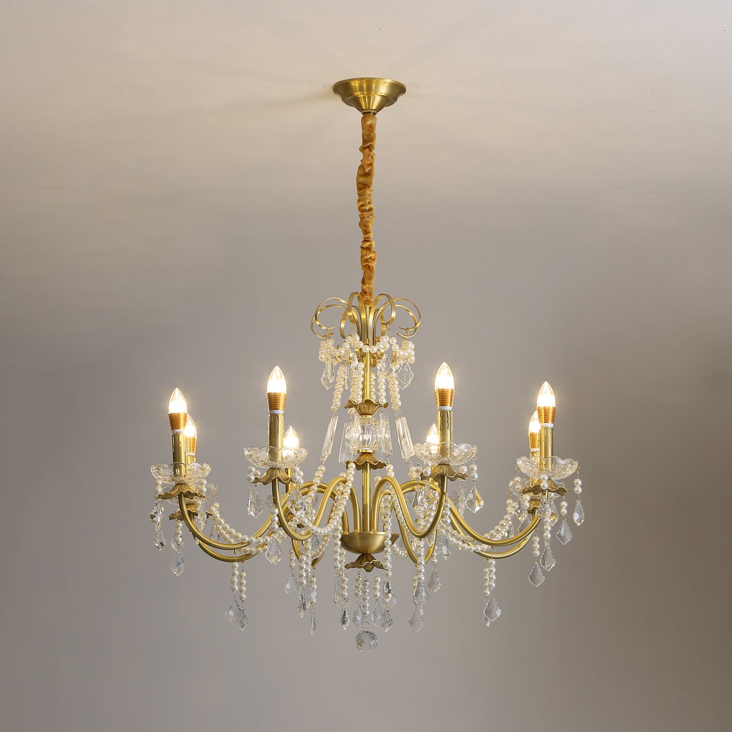 Lustra Eleganter Kronleuchter aus Kristallperlen-Letslighting