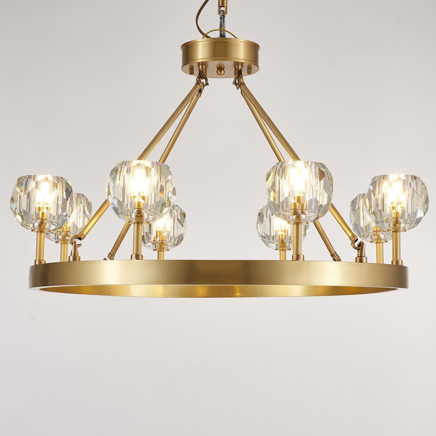 Syzorisra Moderner Kristall Messing Kronleuchter-Letslighting