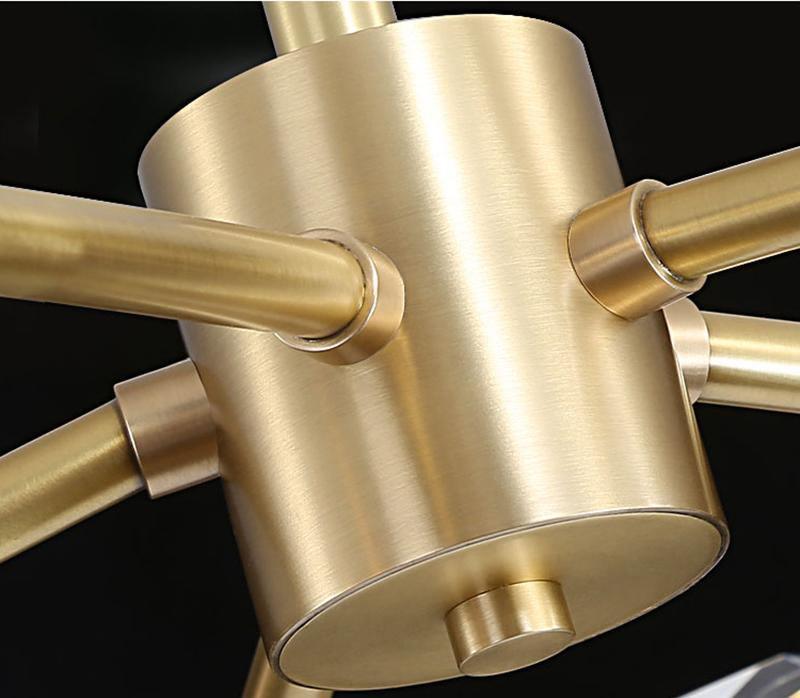 Lustra Kristallkugel Pendelleuchte Messing Cluster-Letslighting
